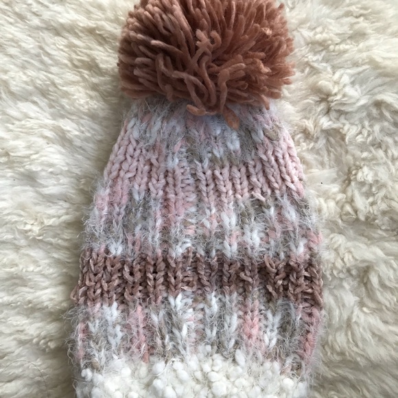 Brand New - Multi Yarn Beanie-light pink - Picture 3 of 6